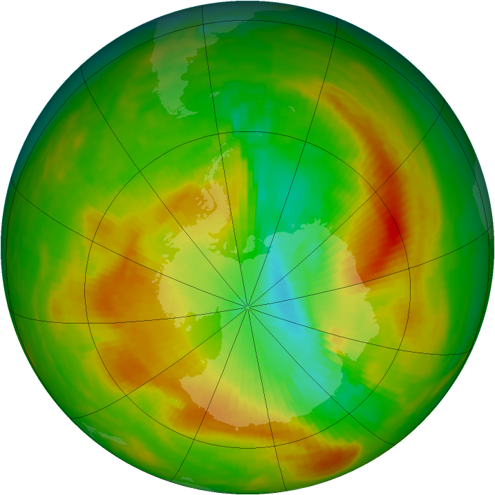 Antarctic ozone map for 17 November 1979